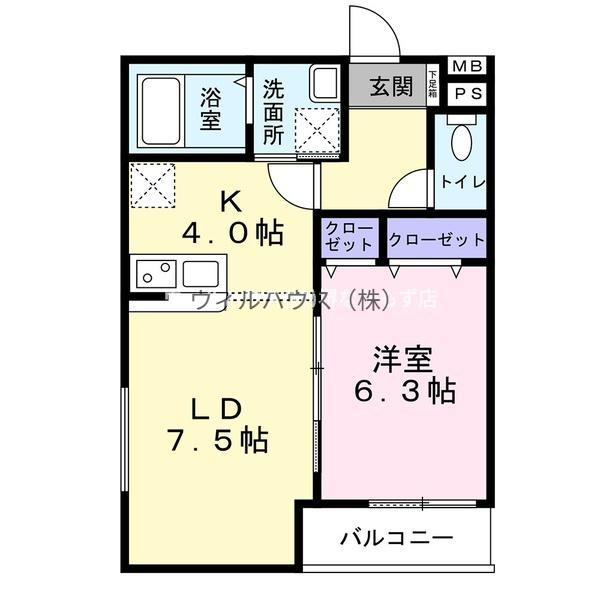 フジパレス堺三国ヶ丘Ⅴ番館(1LDK/3階)の間取り写真