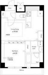 八潮PARK SQUARE(1LDK/2階)の間取り写真