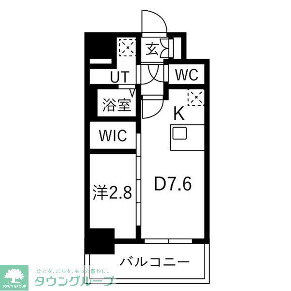 メイクスアート名古屋リニアFRONT(1DK/2階)の間取り写真