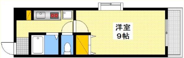 N-PROJECT広島(1K/6階)の間取り写真