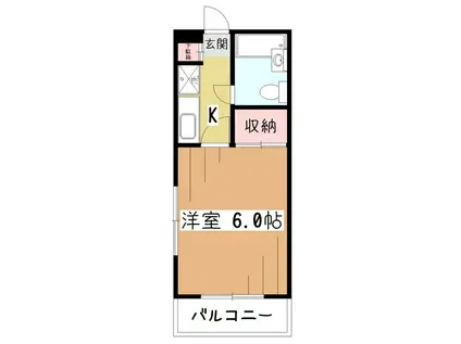 トキワ第2マンション(1K/1階)の間取り写真