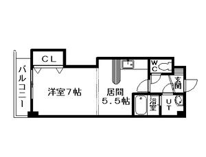 コンパス琴似(1DK/2階)の間取り写真