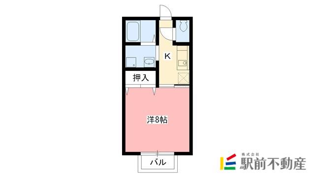 エスポワールK(1K/2階)の間取り写真