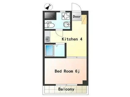 リナス恋ヶ窪(1K/3階)の間取り写真