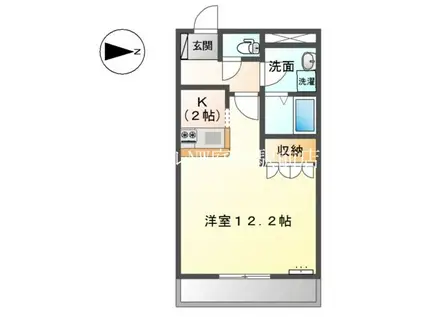 レジデンス スワニーIII(1K/1階)の間取り写真