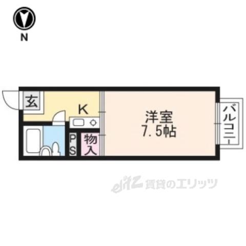 MANDARINPALACE(1K/1階)の間取り写真