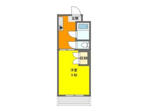 マンションKASUGA(1K/2階)の間取り写真