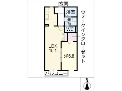 さくま荘(1LDK/1階)の間取り写真