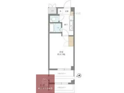 シャンヴェルジェ豊中I(1K/1階)の間取り写真