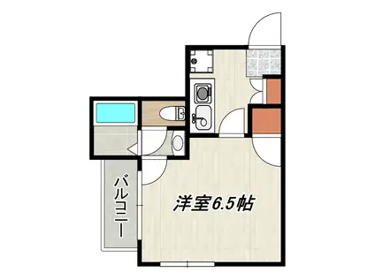 クリスタルコート180(1K/2階)の間取り写真