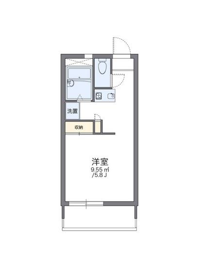 レオパレスラピュタ(1K/2階)の間取り写真