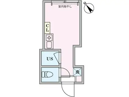 TRアーバンプレイス高田馬場II(ワンルーム/1階)の間取り写真