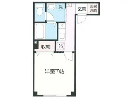 カンターレ曳舟(1K/1階)の間取り写真