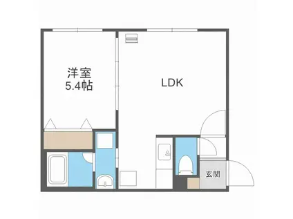 PRIMO MARE 月寒公園(1LDK/3階)の間取り写真