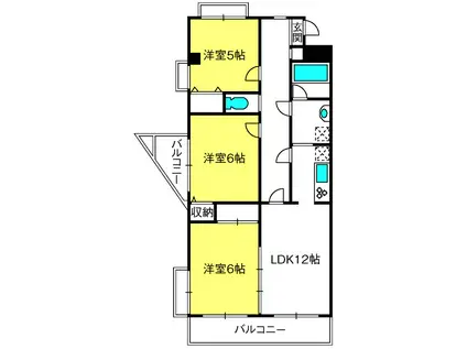 グランドメゾン大宮(3LDK/3階)の間取り写真