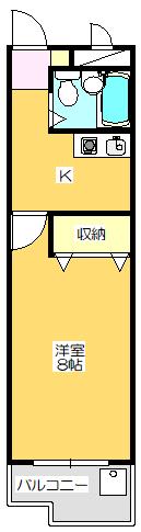 パズ昌栄I(ワンルーム/2階)の間取り写真