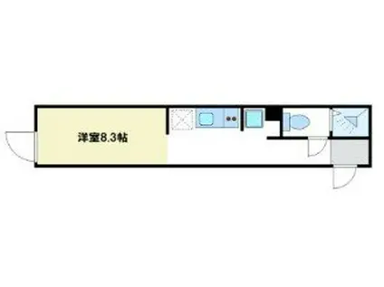 MELDIA RESIDENTIAL 北千住(ワンルーム/3階)の間取り写真