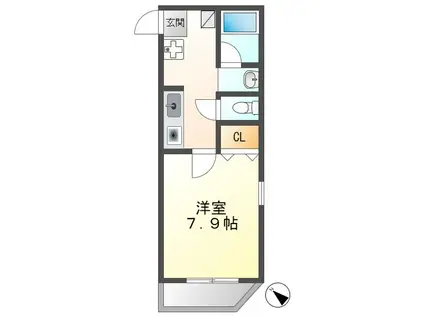 パークスティ八事(1K/3階)の間取り写真