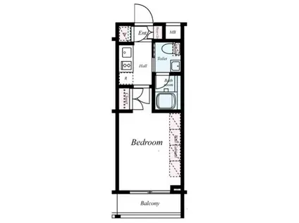 ブライズ上池台(1K/4階)の間取り写真