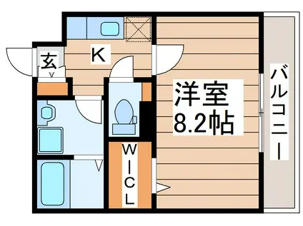 クラージュY・S(1K/1階)の間取り写真