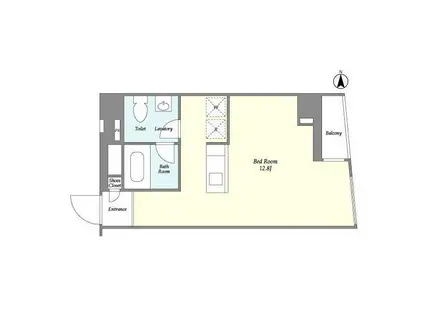 ディームス等々力(ワンルーム/4階)の間取り写真