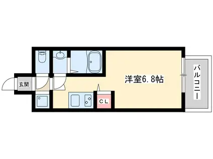 セレニテ十三ミラク(ワンルーム/11階)の間取り写真