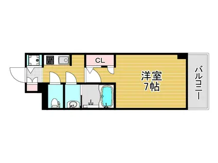 S-RESIDENCE福島ALOVITA(1K/11階)の間取り写真