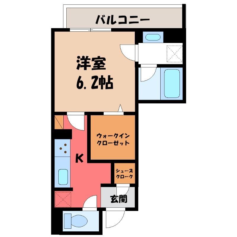 メゾン ド グレイス(1K/2階)の間取り写真