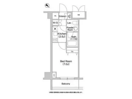 コンフォリア豊洲(1K/4階)の間取り写真