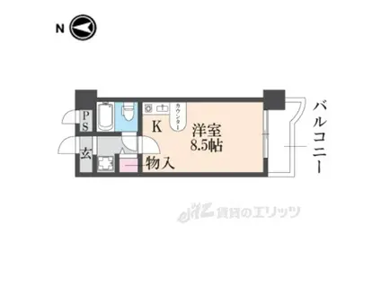 プレリュードマルオカ(ワンルーム/4階)の間取り写真