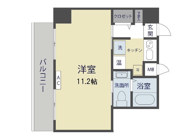 SUGAR CUBE WARABI(1K/8階)の間取り写真