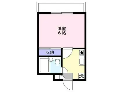 グリーンヒルズ(1K/4階)の間取り写真