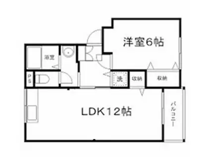 エステートパレスB(1LDK/2階)の間取り写真
