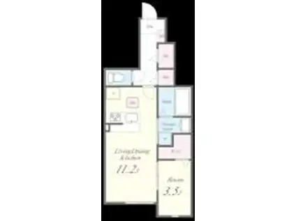 ルーセントSAGA大財(1LDK/1階)の間取り写真