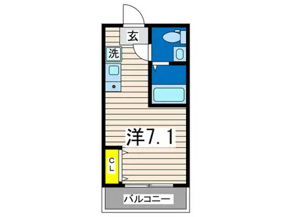 プランド-ル金沢八景(ワンルーム/2階)の間取り写真
