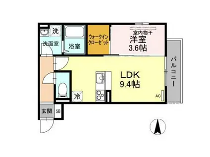 メゾン・ド・ルアール(1LDK/3階)の間取り写真