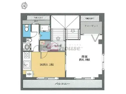 大和マンション(1DK/4階)の間取り写真