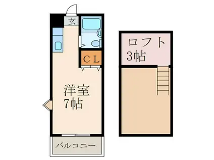ITS吉塚(ワンルーム/1階)の間取り写真