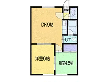 サンウイング(2DK/2階)の間取り写真