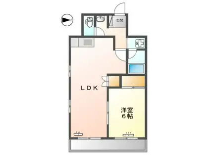 マンション山本 参番館(1LDK/7階)の間取り写真