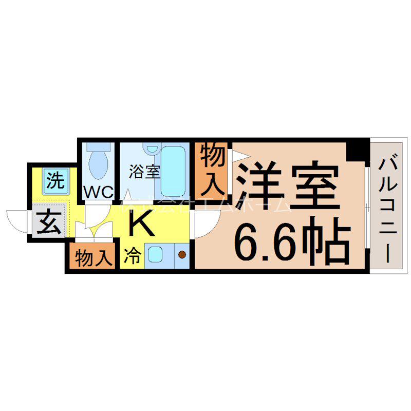 クリエイト妙音(1K/3階)の間取り写真