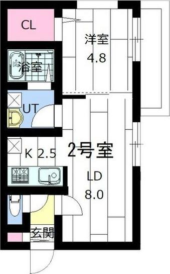 GIULIA(1LDK/3階)の間取り写真