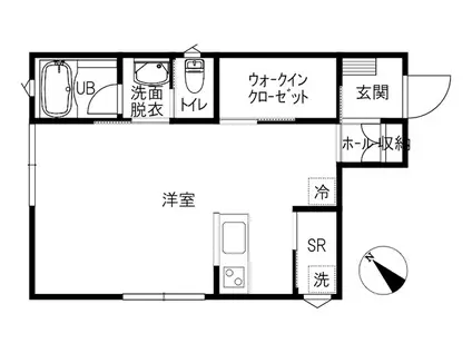 PIACERE(ワンルーム/2階)の間取り写真