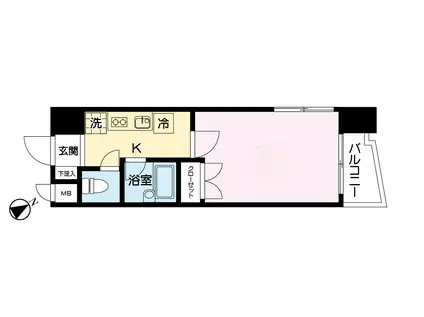 グリーンステイ(1K/3階)の間取り写真