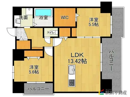 プレジデンス ざ・荒江(2LDK/3階)の間取り写真