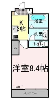 アンティカベラカーサ(1K/5階)の間取り写真