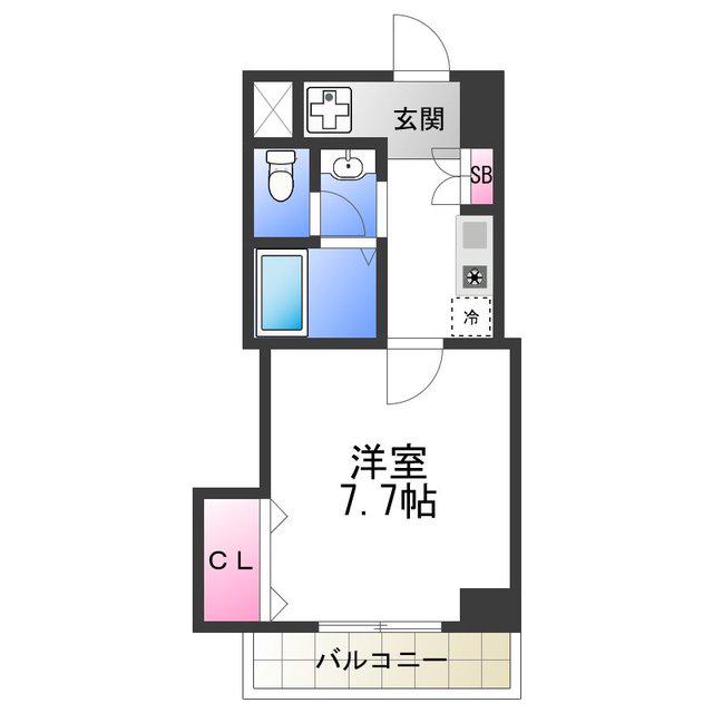 Mプラザ住吉公園壱番館(1K/9階)の間取り写真