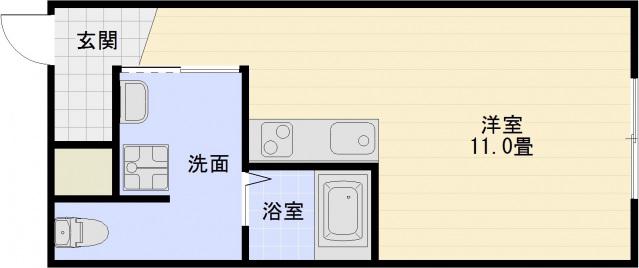 プリマヴェラ2(ワンルーム/1階)の間取り写真