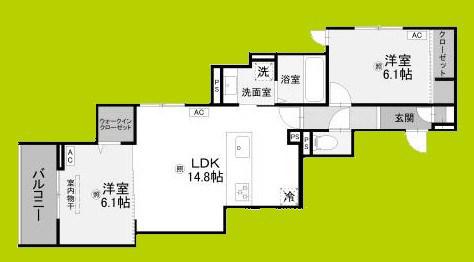 ラ メゾン ピック 中百舌鳥II(2LDK/3階)の間取り写真