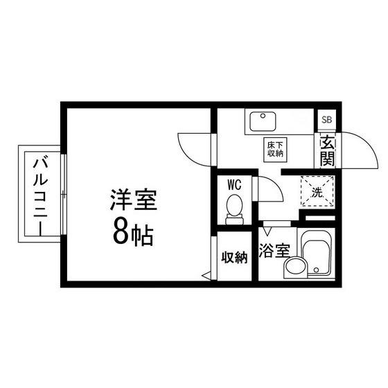 マノワール柏木(1K/1階)の間取り写真